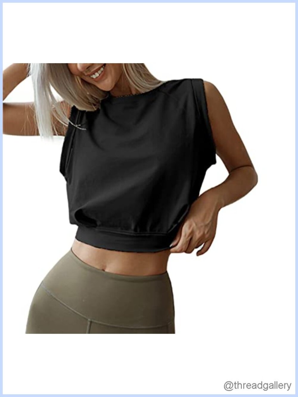 Crop Top Athletic Shirts for Women Cute Sleeveless Yoga Tops Running Gym Cotton